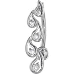16G Solid 14k White Gold Cubic Zirconia Fancy Journey Belly Ring