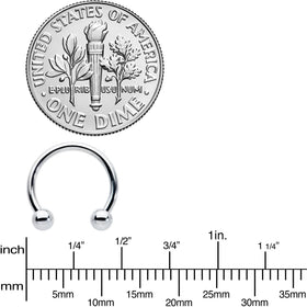 16G STEEL HORSE SHOE Circular Barbell 3/8 3mm