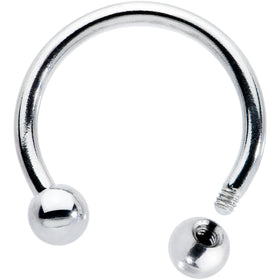 16G STEEL HORSE SHOE Circular Barbell 3/8 3mm