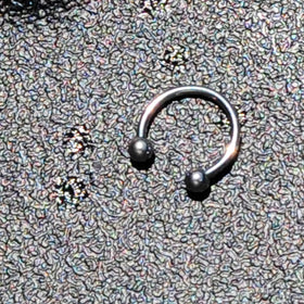 16G STEEL HORSE SHOE Circular Barbell 3/8 3mm