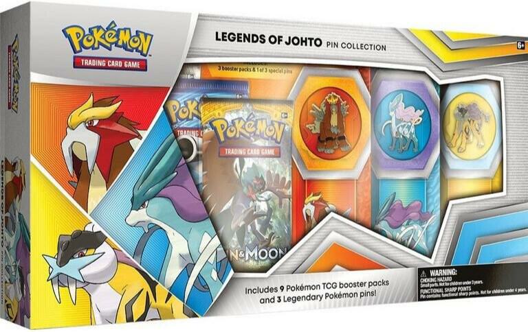 Pokemon TCG Legends of Johto Pin Collection