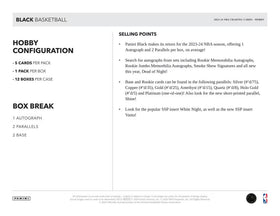 2022/23 Panini Black Basketball Hobby Box