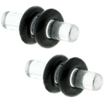 8G Clear Acrylic Plug Set of 2