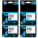New, Pre-Owned - HP 932 Black & 933 Color Ink Cartridge- 4 Pack