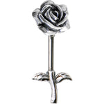 Sterling Silver 925 Rose Flower Nipple Ring