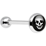 Stainless Steel Skull Barbell Tongue Ring