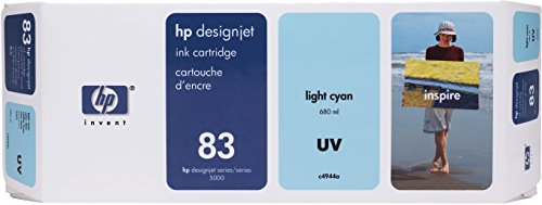 New, Pre-Owned - HP 83 UV 680-ml (C4944A) Light Cyan Ink Cartridge