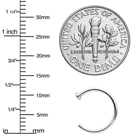 18G Stainless Steel Nose Hoop - 3/8