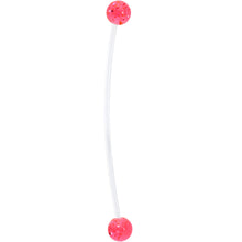 Pregnant Belly Button Ring Clear and Pink Glitter Pack Set