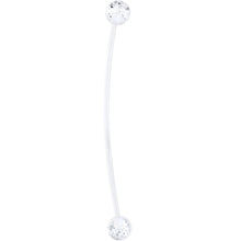 Pregnant Belly Button Ring Clear and Pink Glitter Pack Set