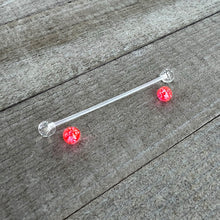 Pregnant Belly Button Ring Clear and Pink Glitter Pack Set
