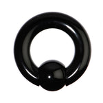 0G Black Acrylic Ball Captive Ring
