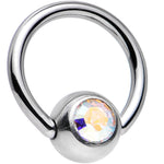 16G 5/16 Aurora Captive Ring Created with Crystals