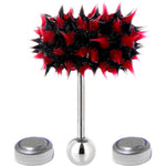 Red-Black THRASHER LIX Vibrating Tongue Ring