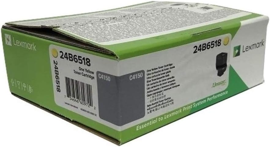 New, Pre-Owned - Lexmark C4150 High Yield Yellow Toner Cartridge, 24B6518
