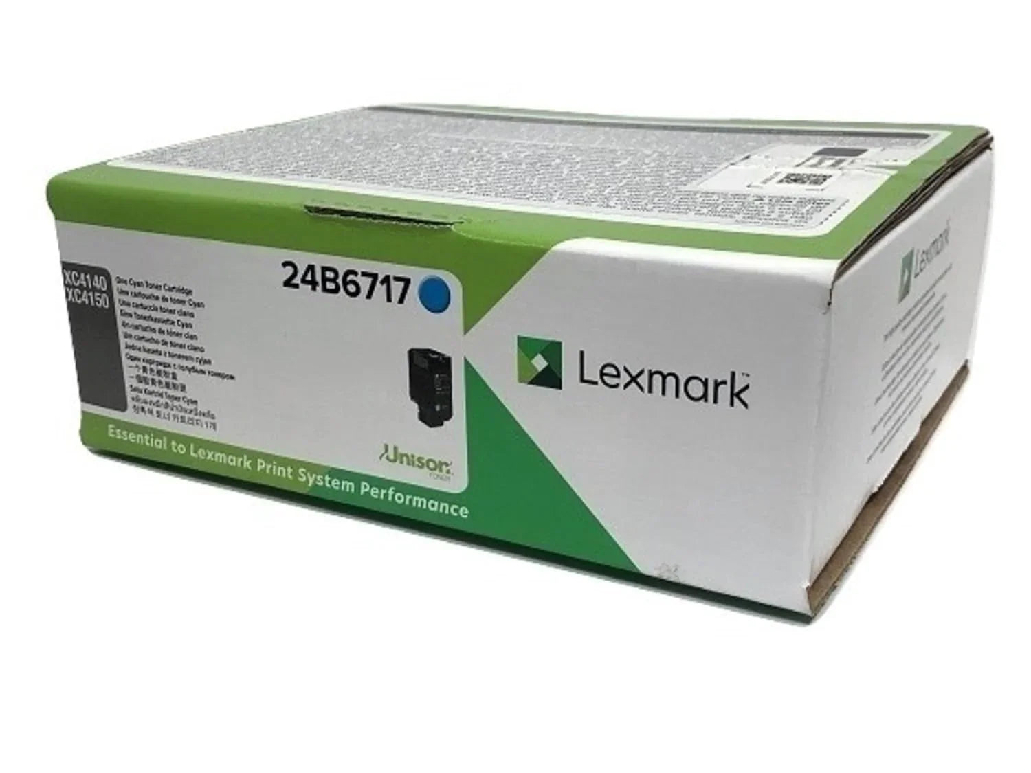 New, Pre-Owned - Lexmark XC4140 Standard Yield Cyan Toner Cartridge, 24B6717