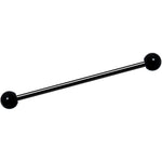 14G Black Plated Titanium Industrial Barbell Earring
