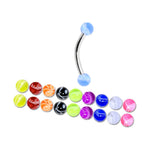 16G Multi Marble 10 Pair Interchangeable Eyebrow Pack Set