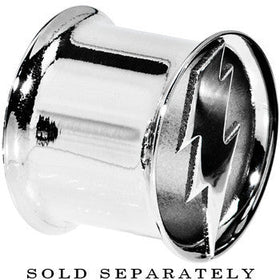 9/16 Stainless Steel Double Flare Lightning Bolt Tunnel