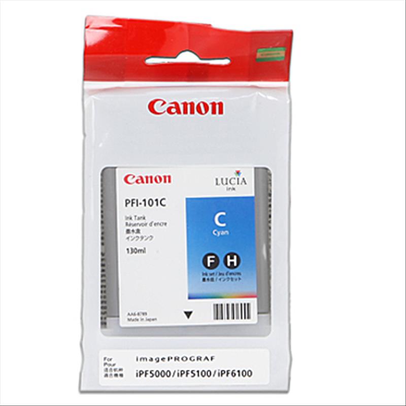 New, Pre-Owned - Canon PFI-101 130mL Cyan Ink Cartridge