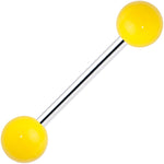 Yellow Neon Barbell Tongue Ring