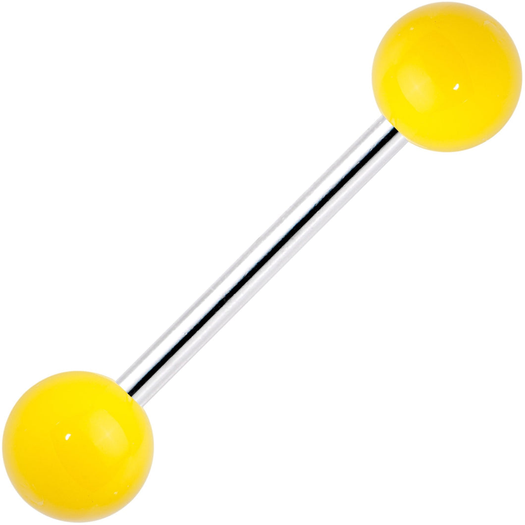 Yellow Neon Barbell Tongue Ring