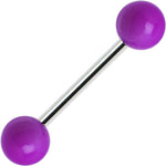 Purple Neon Barbell Tongue Ring