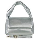 Italian Genuine Metallic Calf Leather Top-Handle Bag 262495