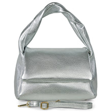 Italian Genuine Metallic Calf Leather Top-Handle Bag 262495