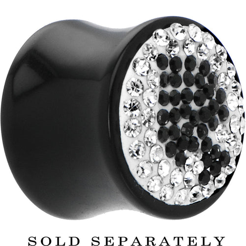 5/8G Crystal Black Spade Saddle Plug