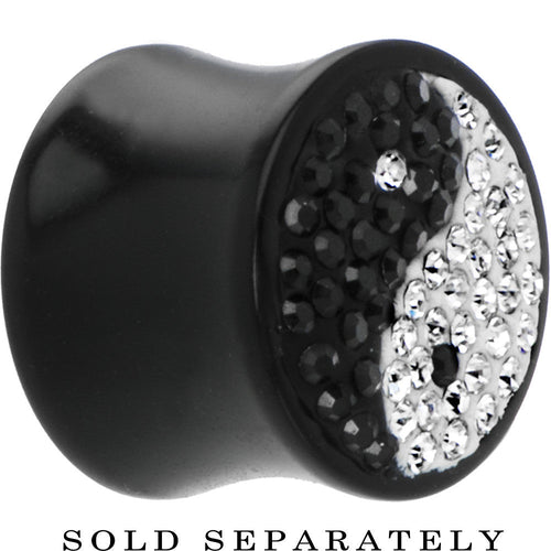 5/8G Crystal Ying Yang Saddle Plug