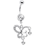 Crystalline Gem Spirited Butterfly Belly Ring