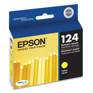 New, Pre-Owned - Epson 124 Yellow Ink Cartridge
