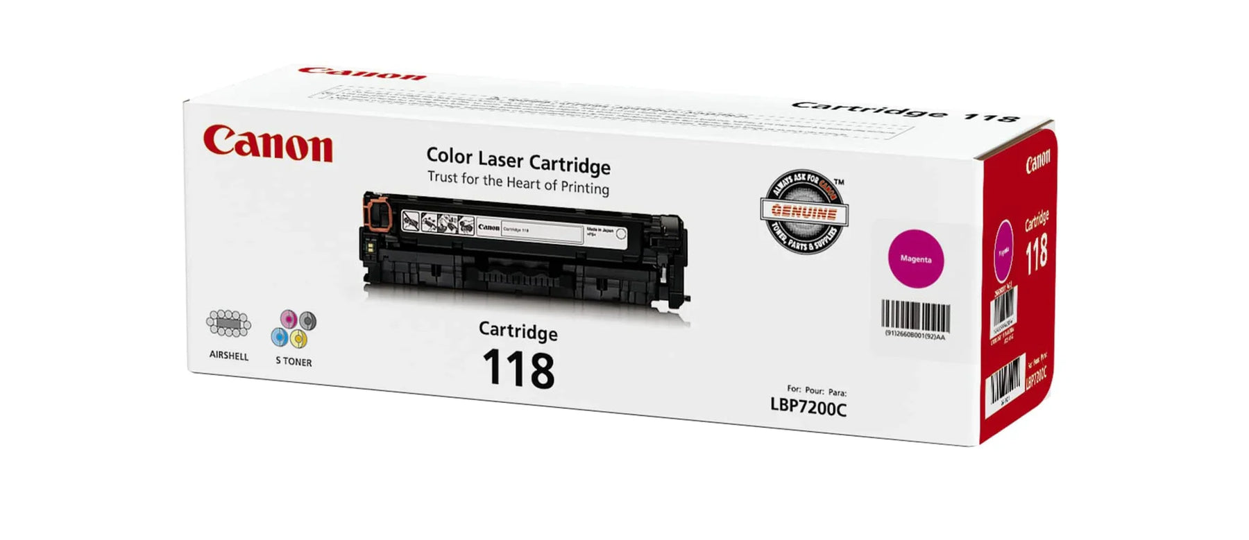 New, Pre-Owned - Canon 118 High-Yield Magenta Toner Cartridge, 2660BOO1AA