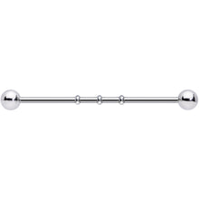 Surgical Steel Notched Industrial Barbell Earring