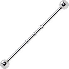 Surgical Steel Notched Industrial Barbell Earring