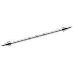 Surgical Steel Spiked Industrial Barbell Earring