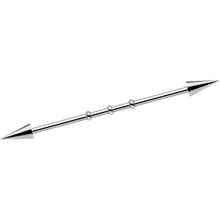Surgical Steel Spiked Industrial Barbell Earring