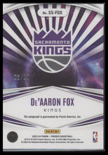 De'Aaron Fox 2023-24 Panini Phoenix #SS-FOX Stellar Signatures Gold #/10