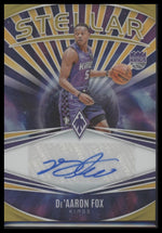 De'Aaron Fox 2023-24 Panini Phoenix #SS-FOX Stellar Signatures Gold #/10