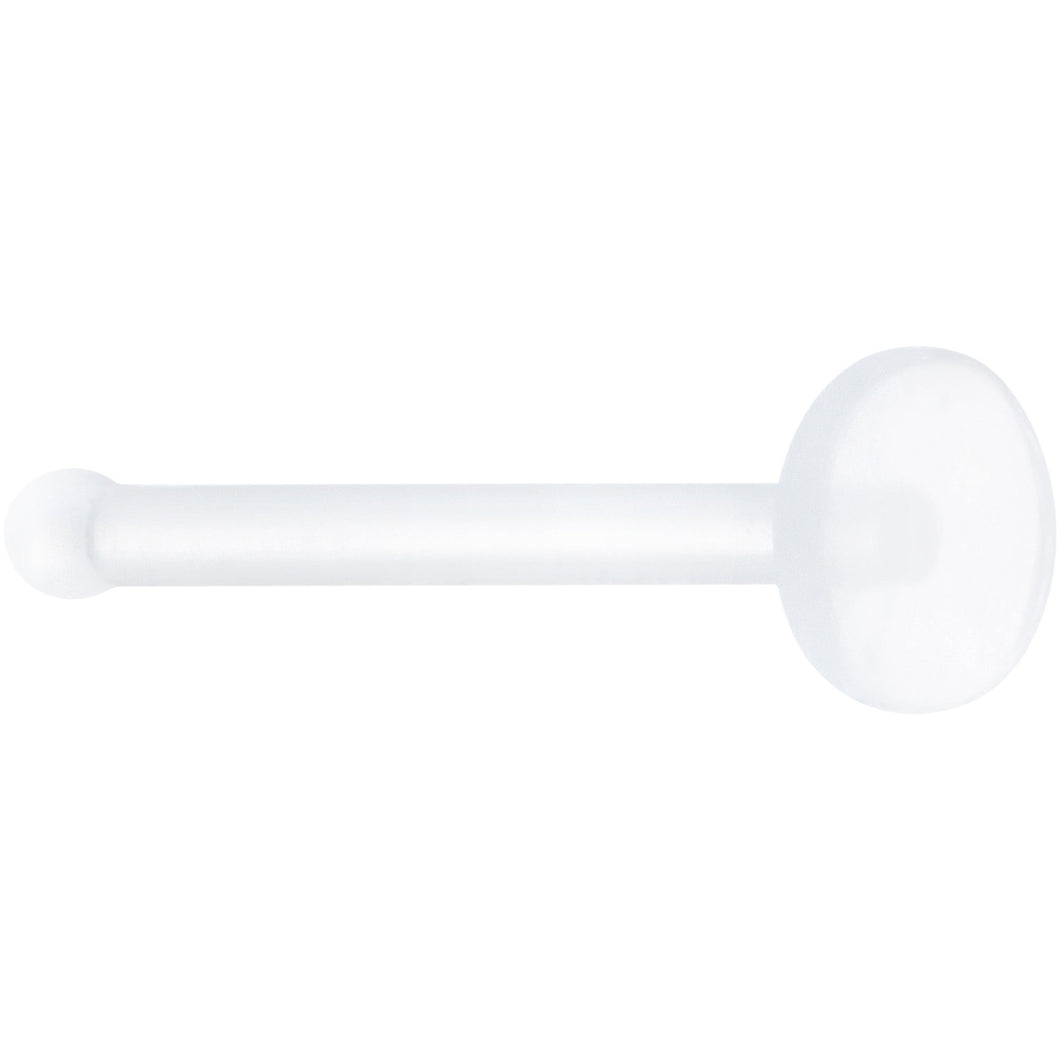 20G Clear Flat Bioplast Nose Retainer