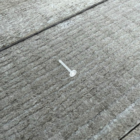 20G Clear Flat Bioplast Nose Retainer