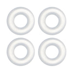 8G Clear Rubber O-Ring 4-Pack