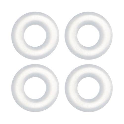 8G Clear Rubber O-Ring 4-Pack