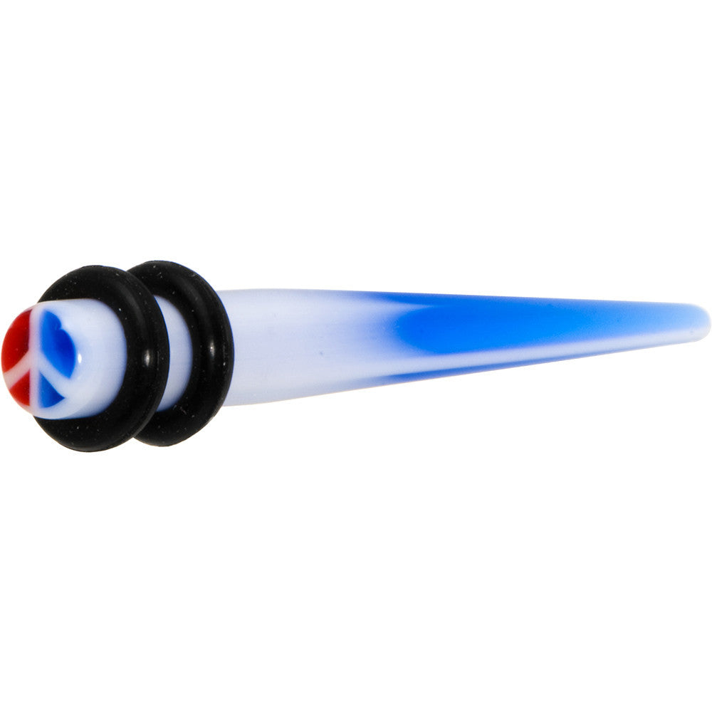 4G Acrylic American Peace Sign Taper