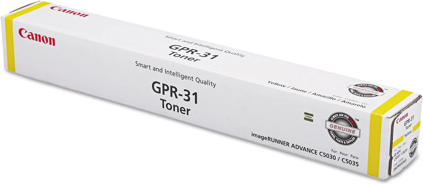 New, Pre-Owned - Canon GPR-31 Standard Yield Yellow Toner Cartridge, 2802B003AA