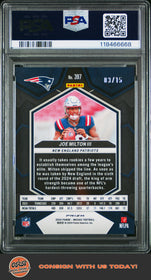 Joe Milton Iii 2024 Panini Mosaic #397 Blue Fluorescent PSA 9 #/15