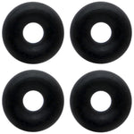 10G Black Rubber O-Ring 4-Pack