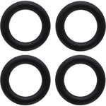 0G Black Rubber O-Ring 4-Pack