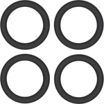 1/2 Black Rubber O-Ring 4-Pack